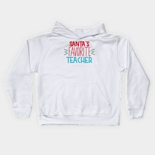 Santa's favorite teacher Kids Hoodie